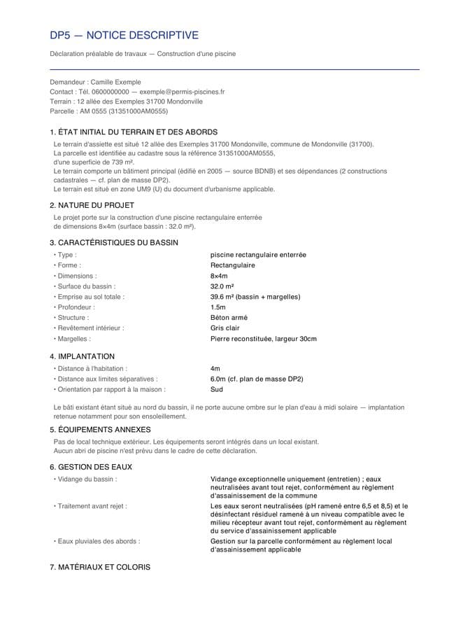 Notice descriptive du projet